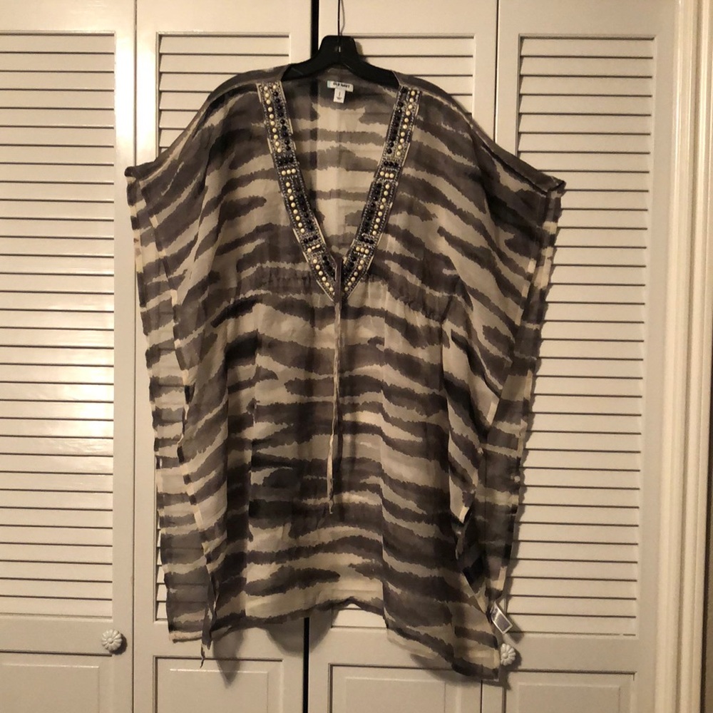 Swimsuit cover-up (zebra print)